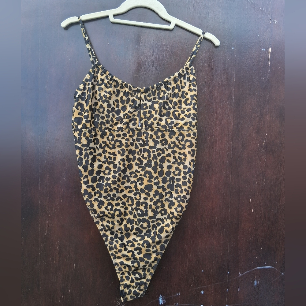 Leopard Print Kids One Piece Swimsuit